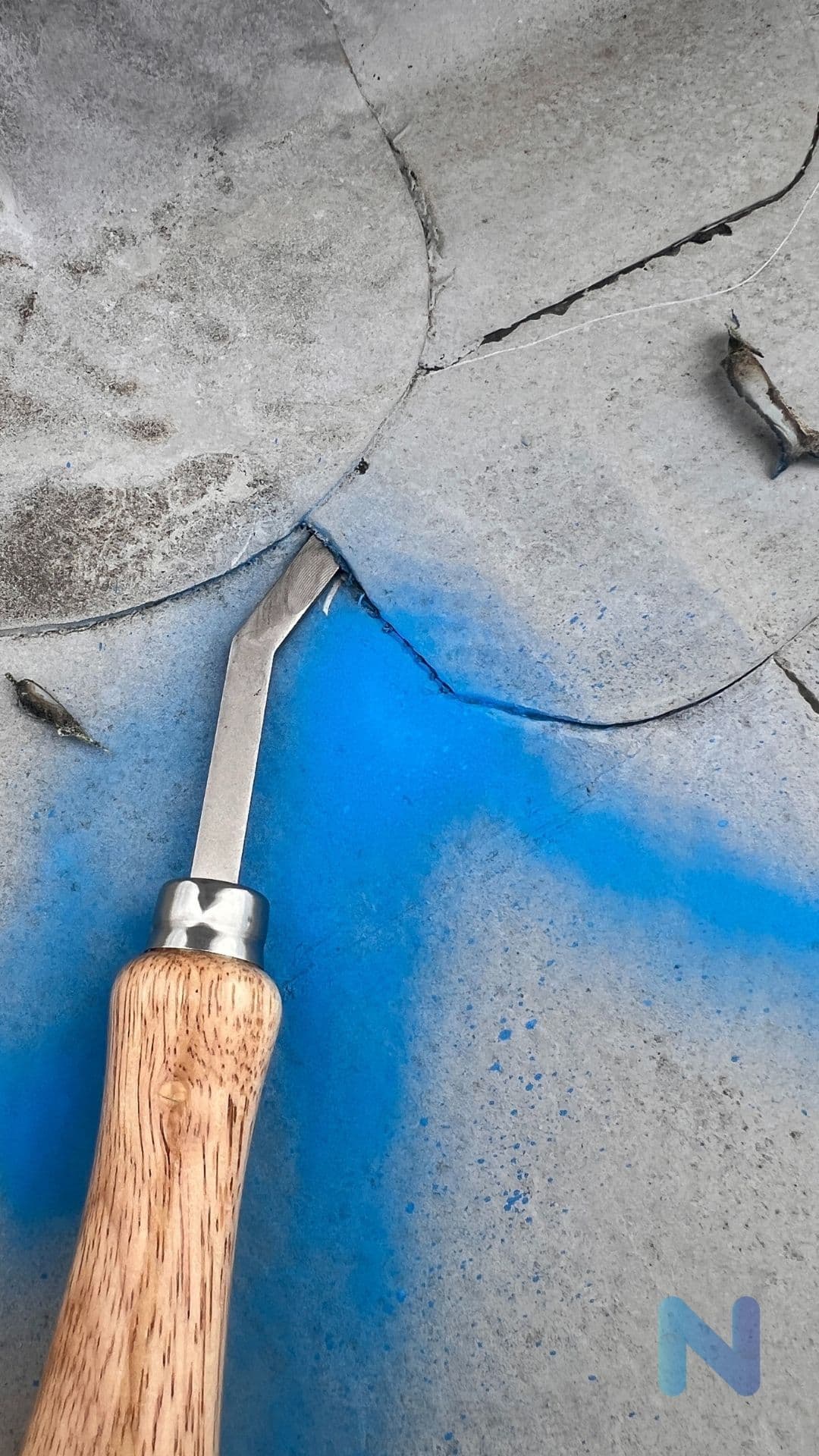 Flat roof repair by welding a patch